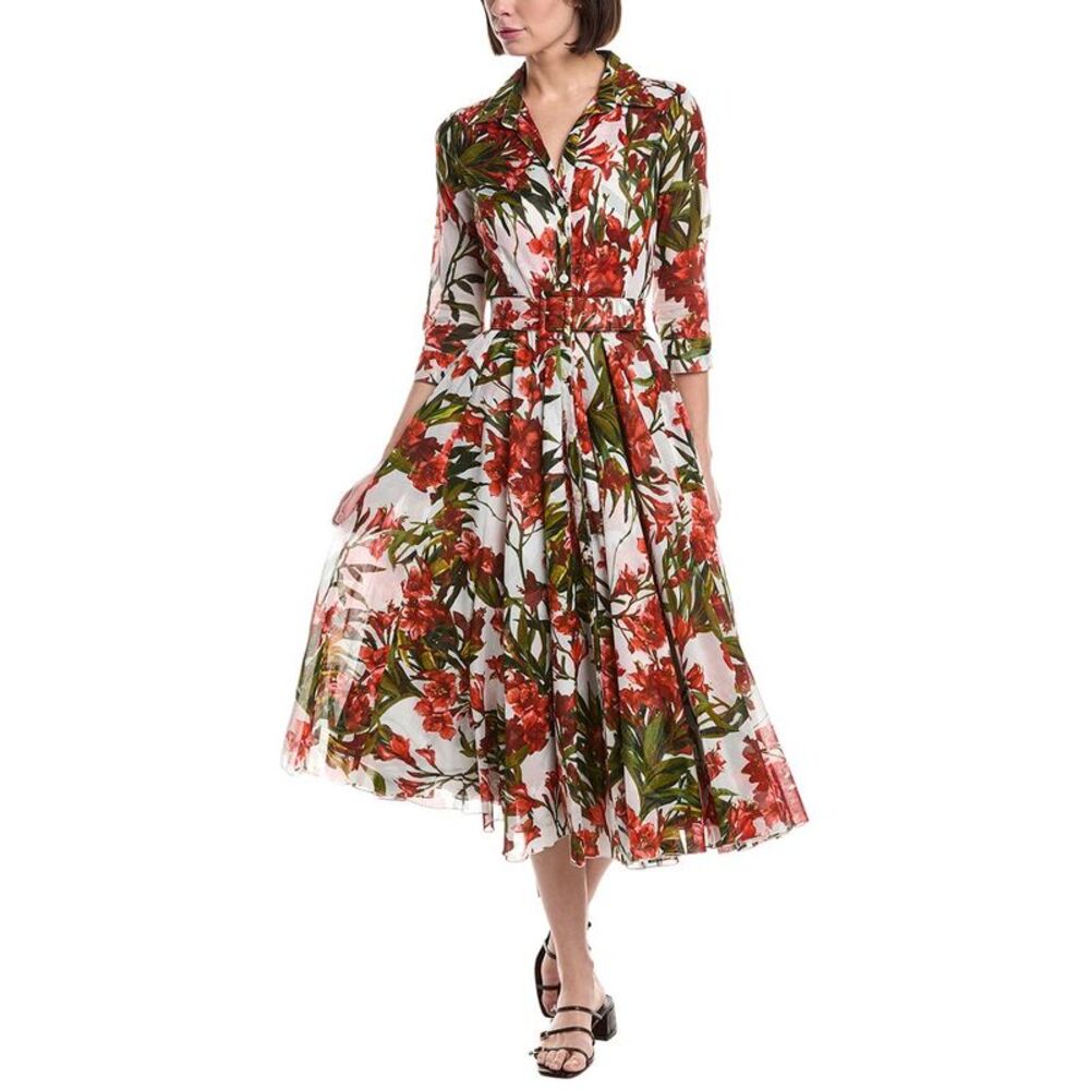 Samantha Sung Womens Aster Midi Dress, White